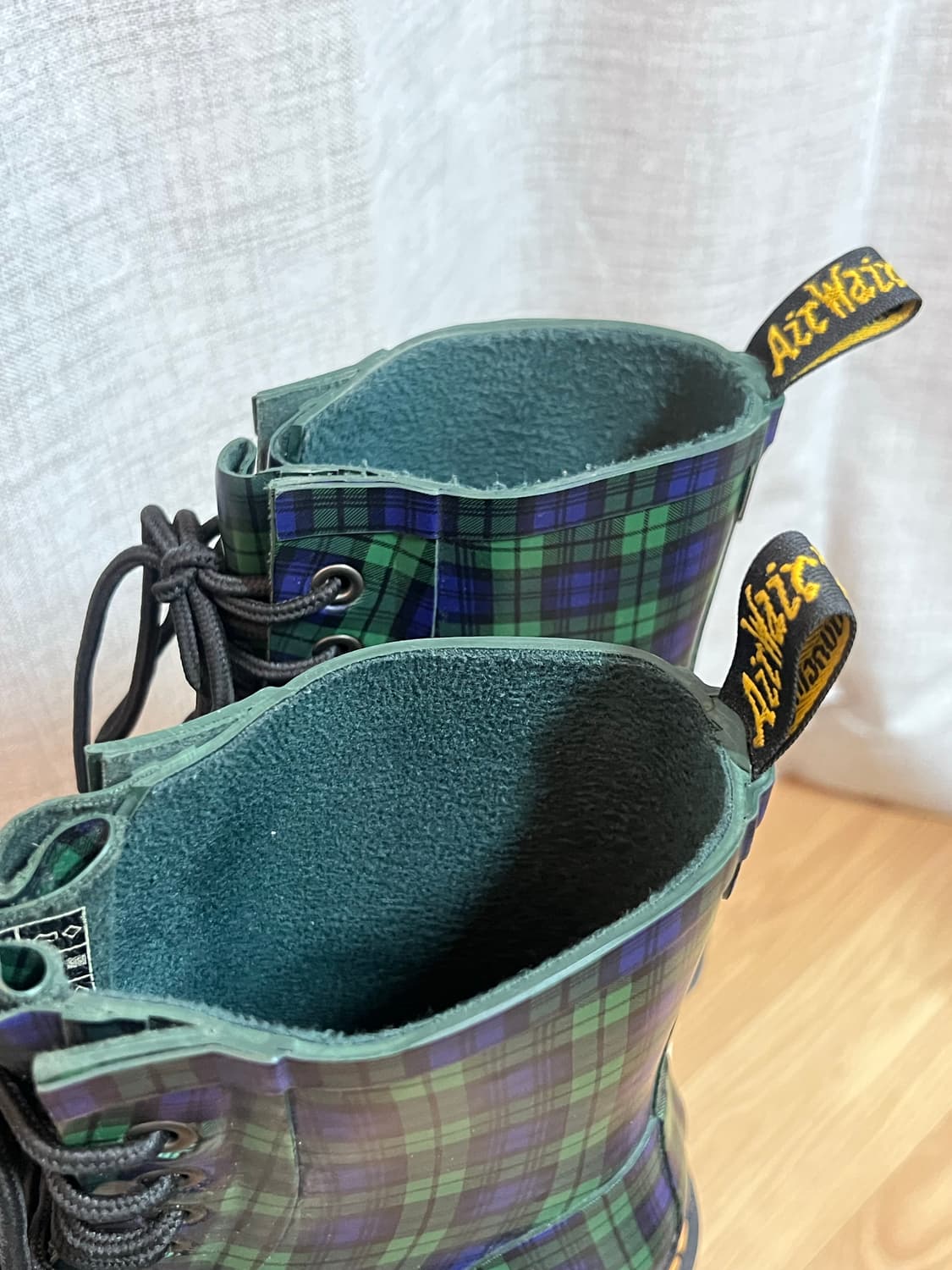 닥터마틴 레인부트 타탄체크 그린 상품이미지5