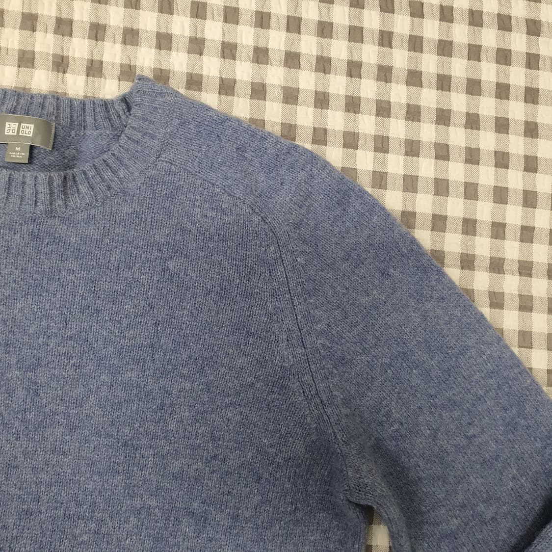유니클로 울100 긴소매 니트 남자95 상품이미지3