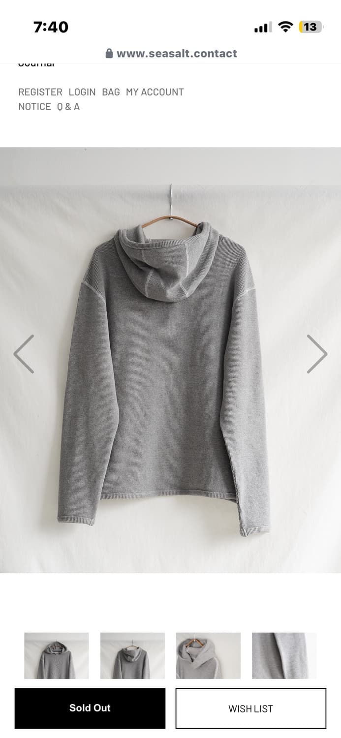 씨솔트 와플후디 멜란지 3 상품이미지2