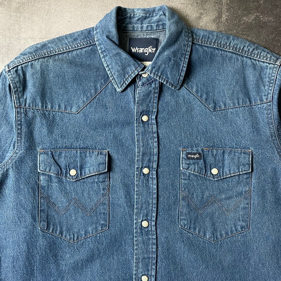 WRANGLER 랭글러 빈티지 웨스턴 데님 셔츠 A00447 상품이미지4