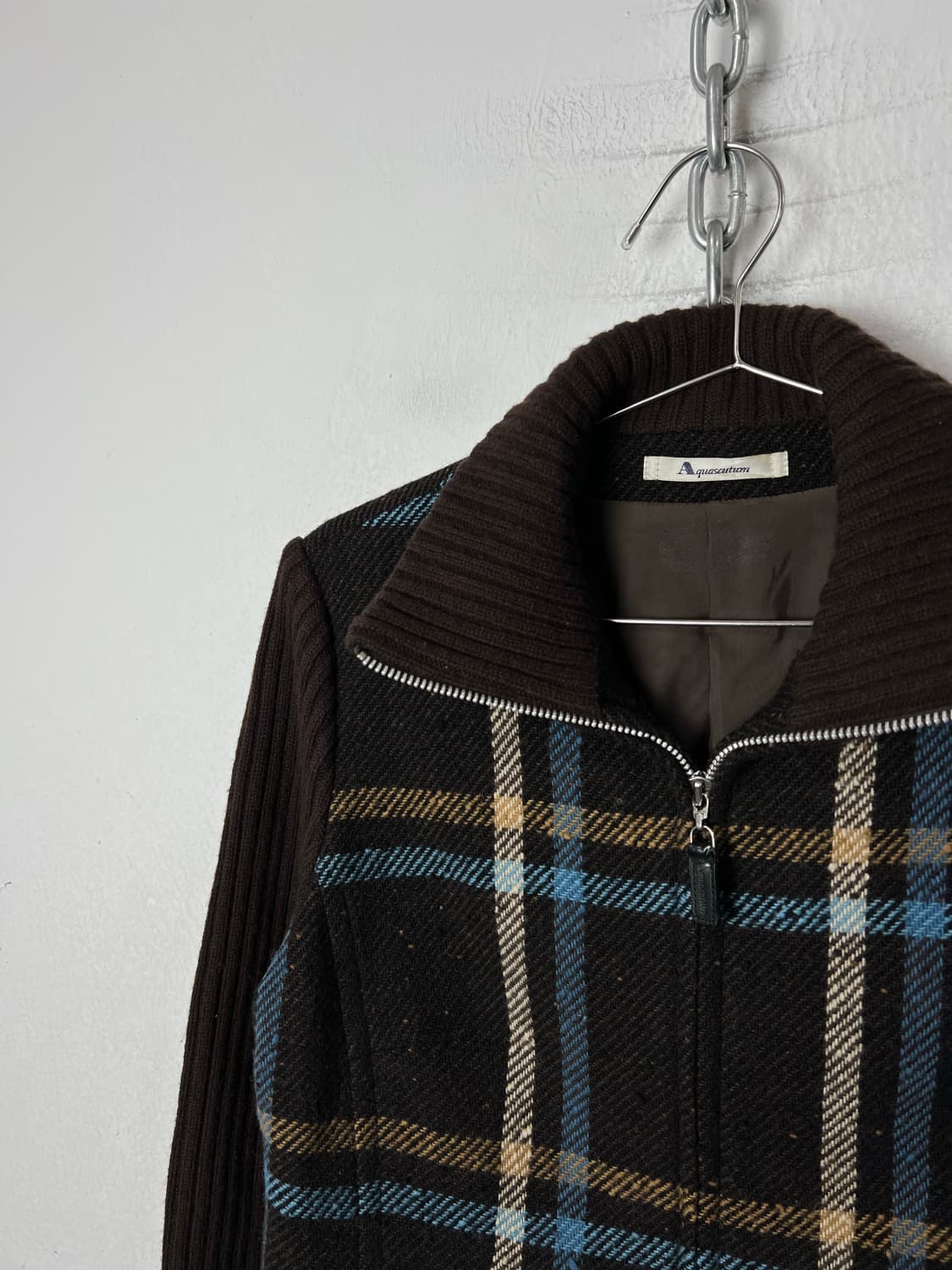 아쿠아스큐텀 울 니트 집업 상품이미지2