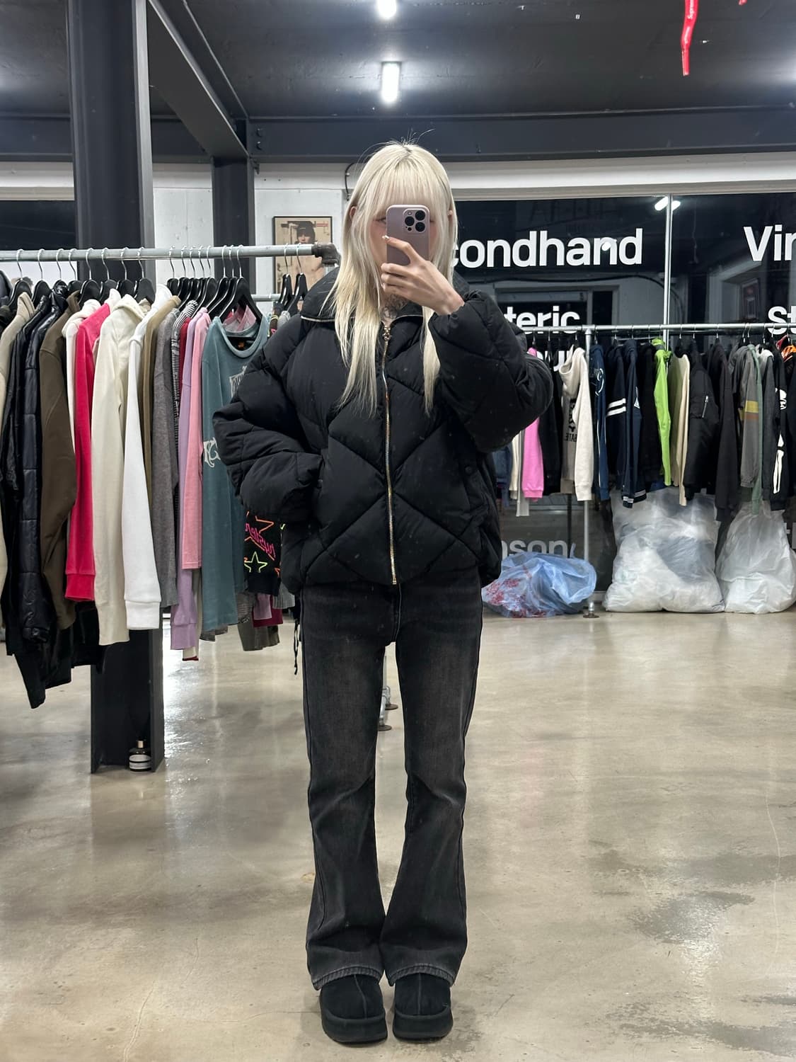 트루릴리젼 패딩 블랙 상품이미지2