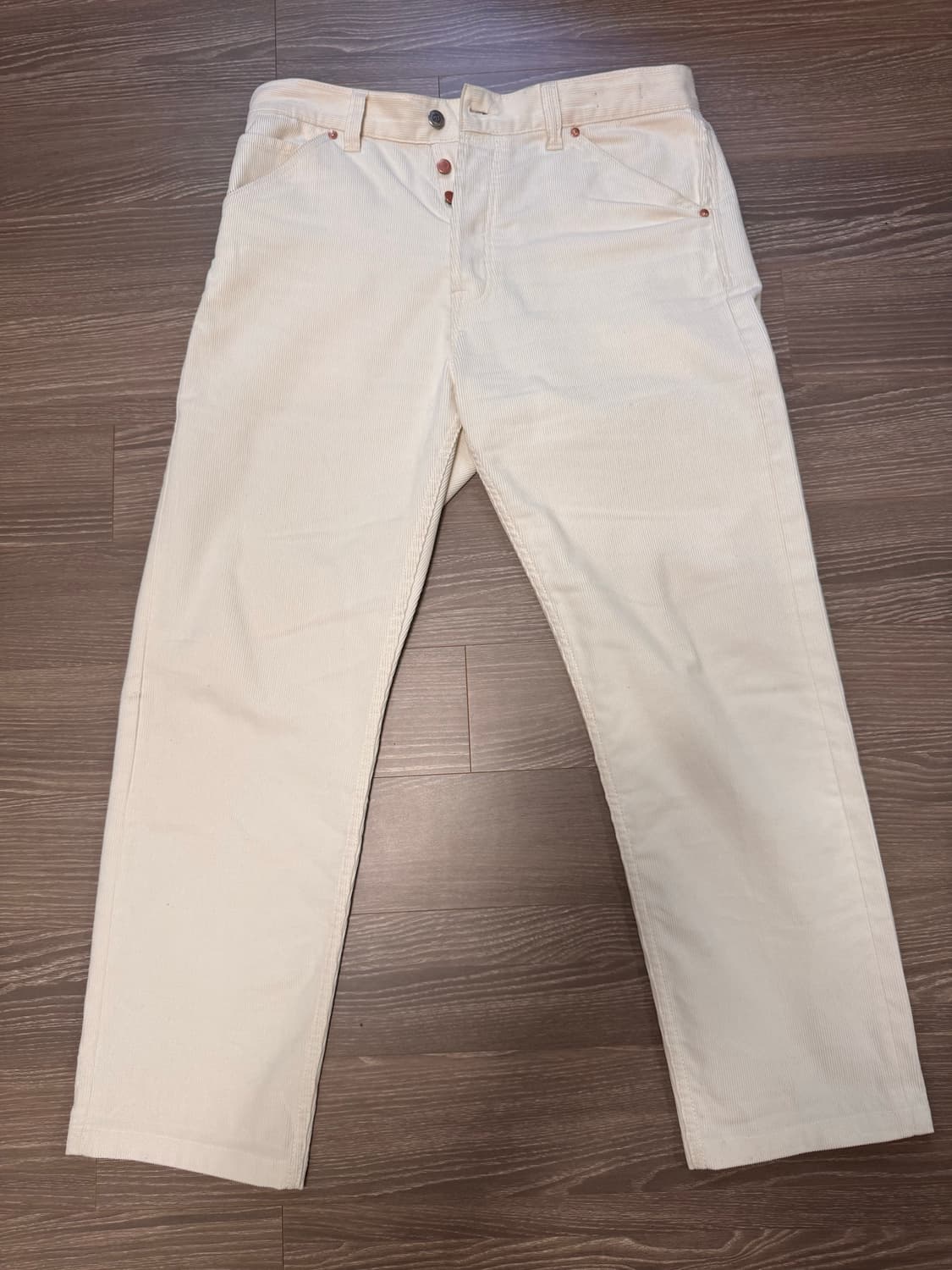 드레익스 섬머 코듀로이 에크루 셀비지 팬츠 33사이즈 팝니다. 상품이미지1