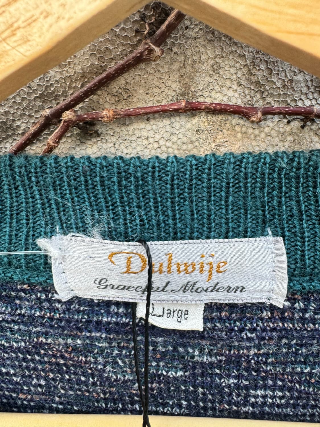 일본 빈티지 에스닉 패턴 v넥 니트  상품이미지5