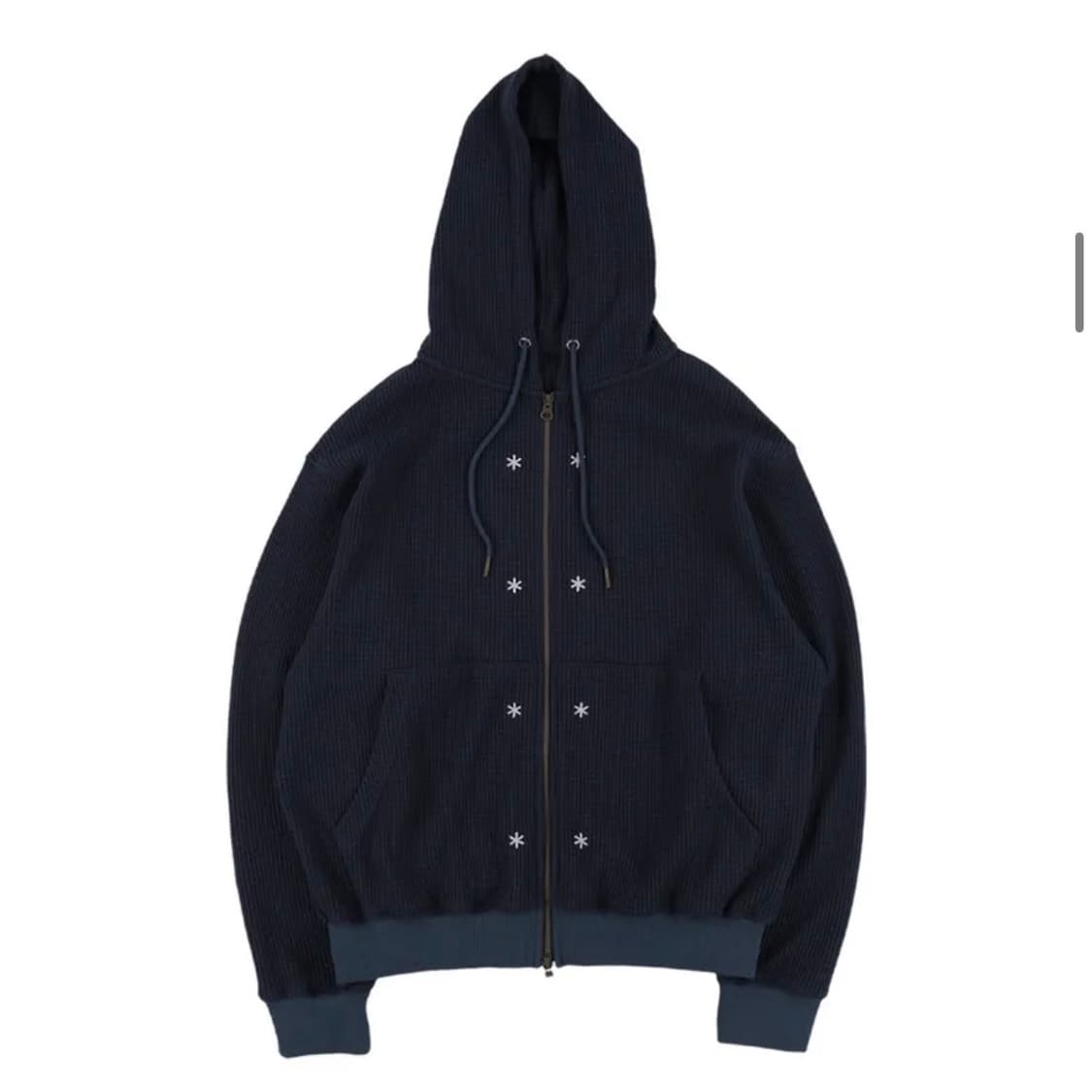 TCM더콜디스트모먼트 와플 후드집업 남색 상품이미지1