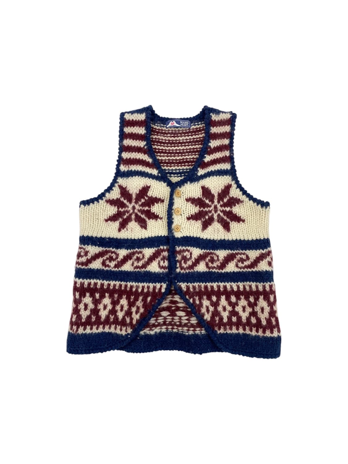 빔즈 하트 울 니트 베스트 상품이미지1