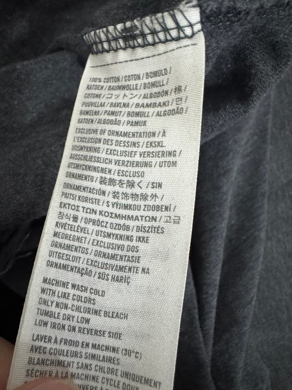 아베크롬비 사이드 스펠로고 빈티지 그레이 긴팔티 상품이미지4