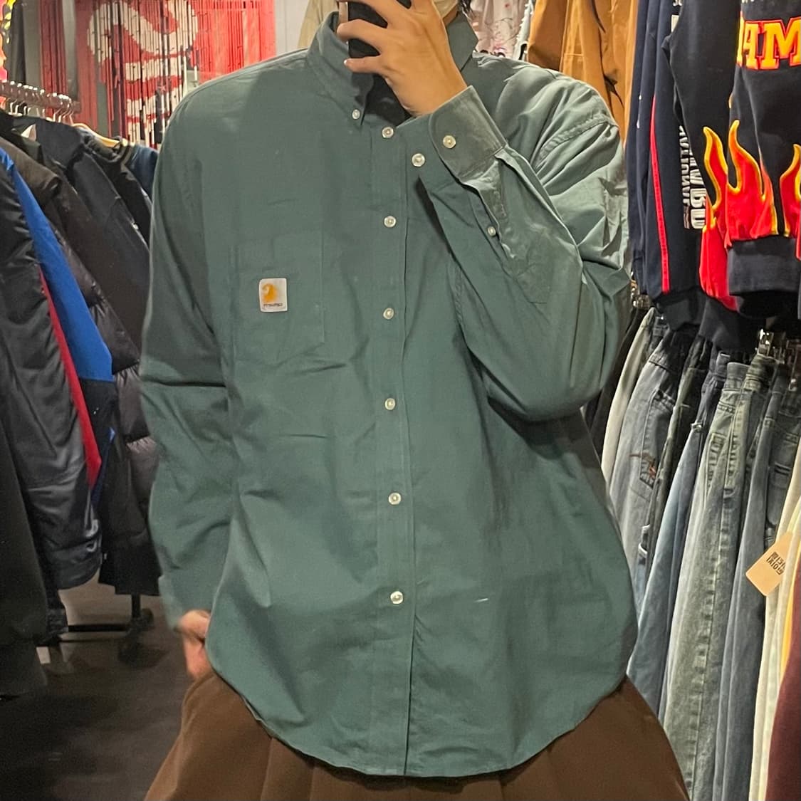 [IM] carhartt 칼하트 녹차 긴팔셔츠 상품이미지2