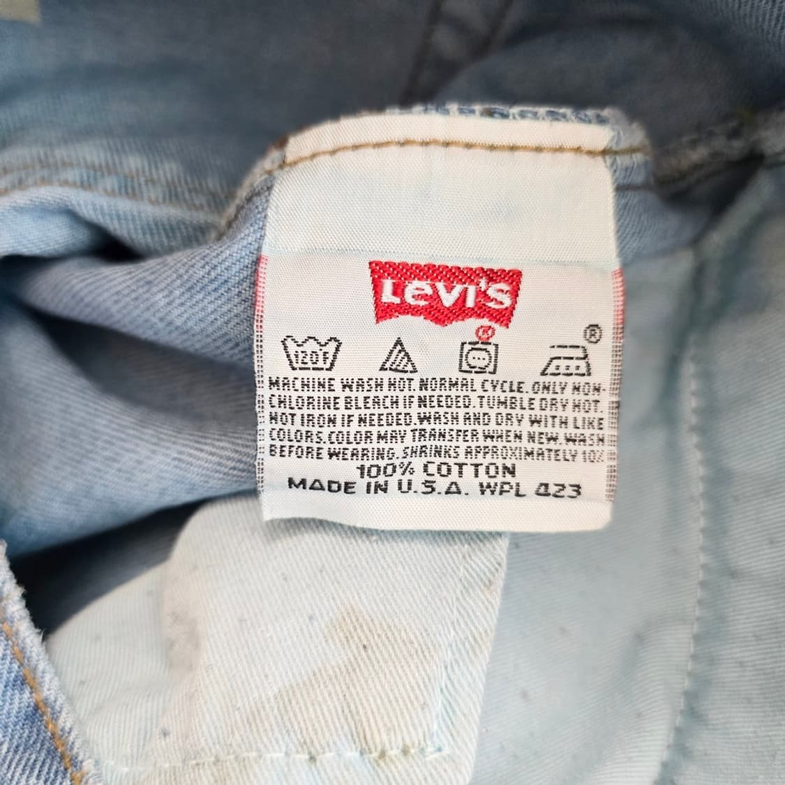 리바이스 501 청바지 미국판 연청 사이즈33 R4563 상품이미지6