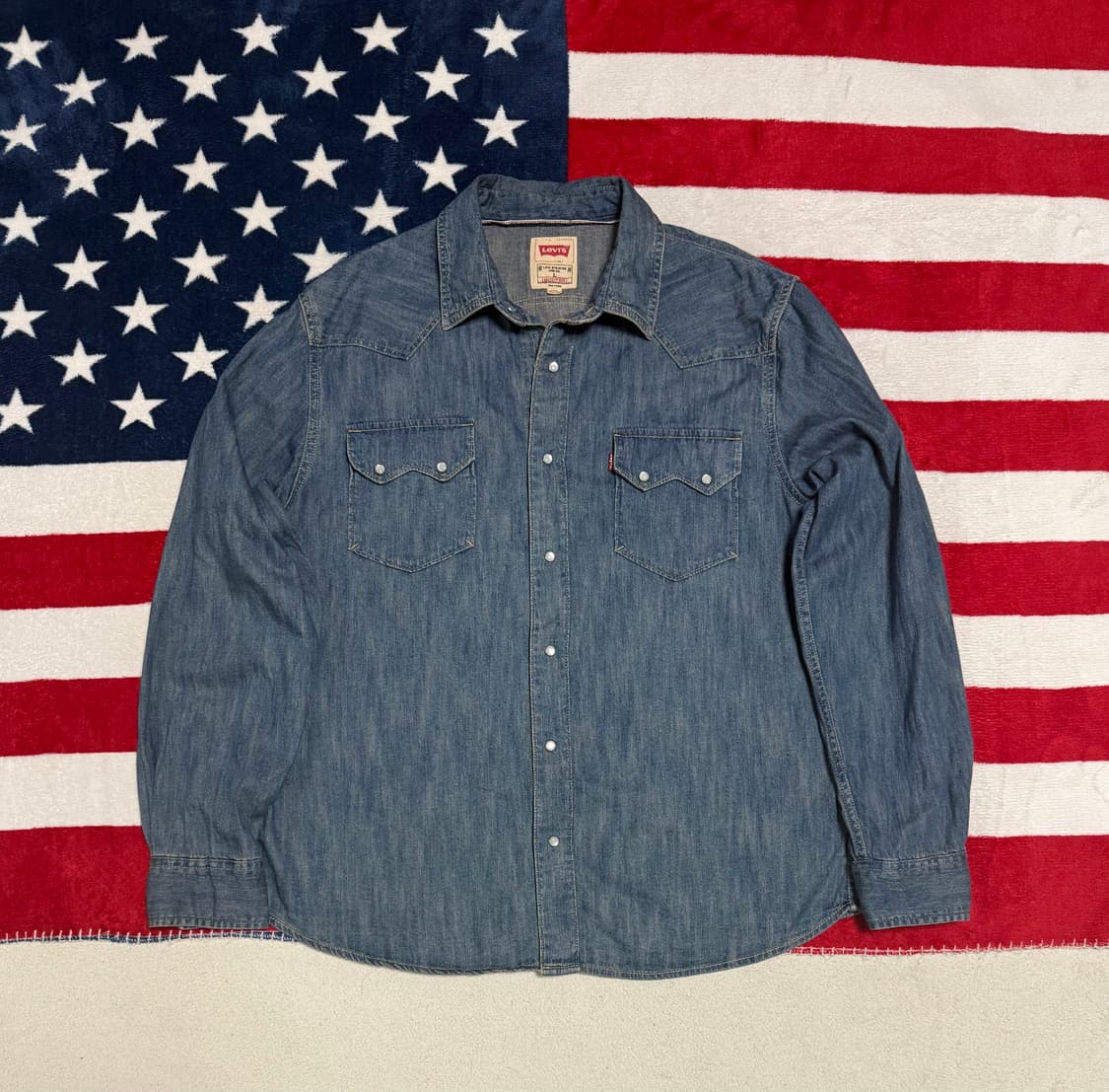 리바이스 웨스턴데님셔츠 levis western shirt 다크인디고 상품이미지1