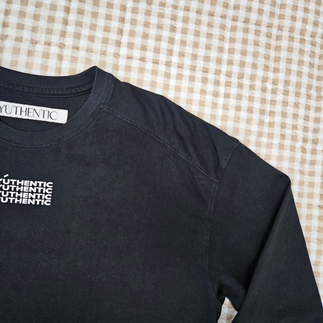 유센틱 박시핏 긴소매 면티 남자100 상품이미지3