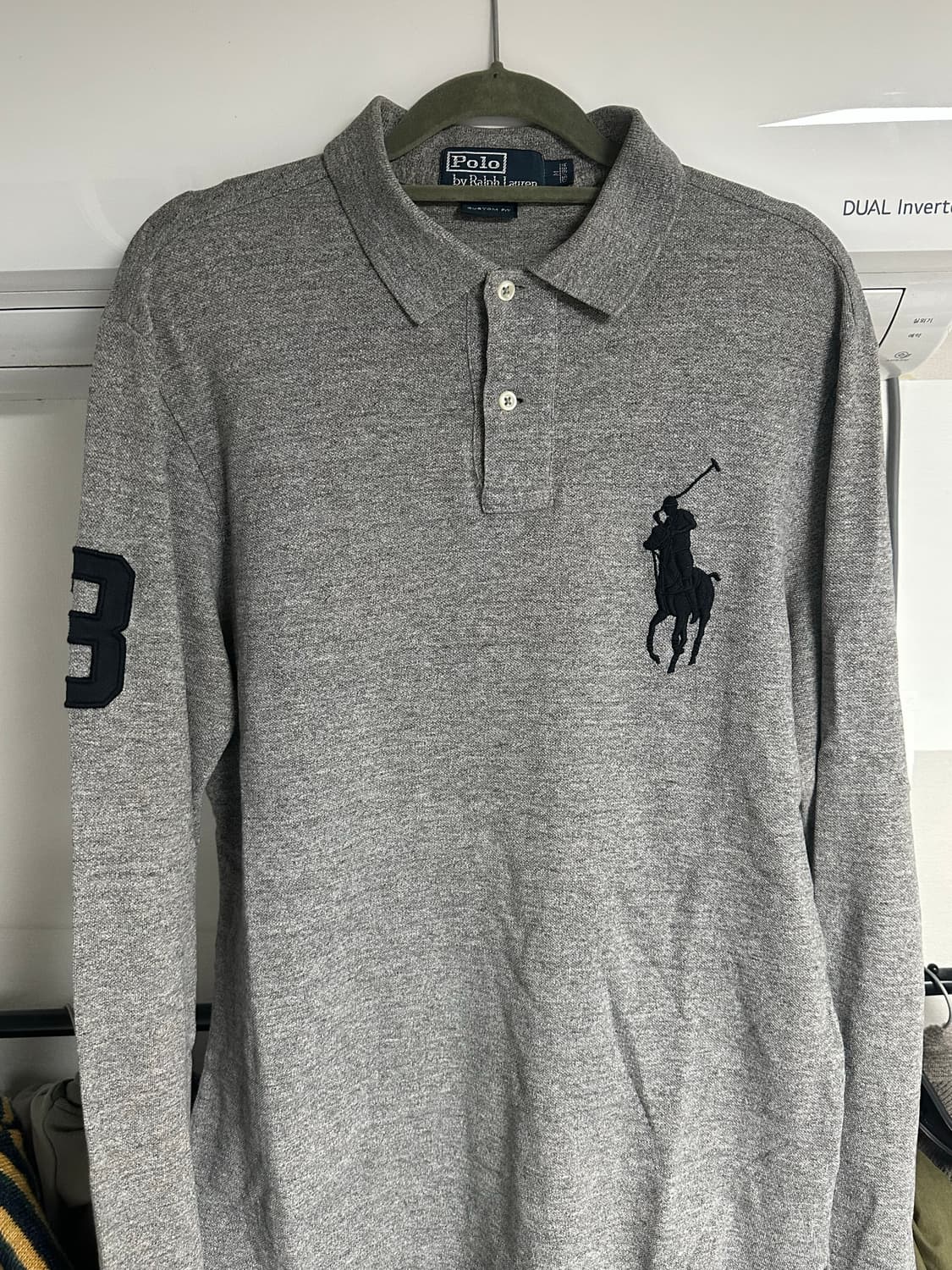 폴로 빅포니 회색 긴팔 티셔츠 상품이미지1