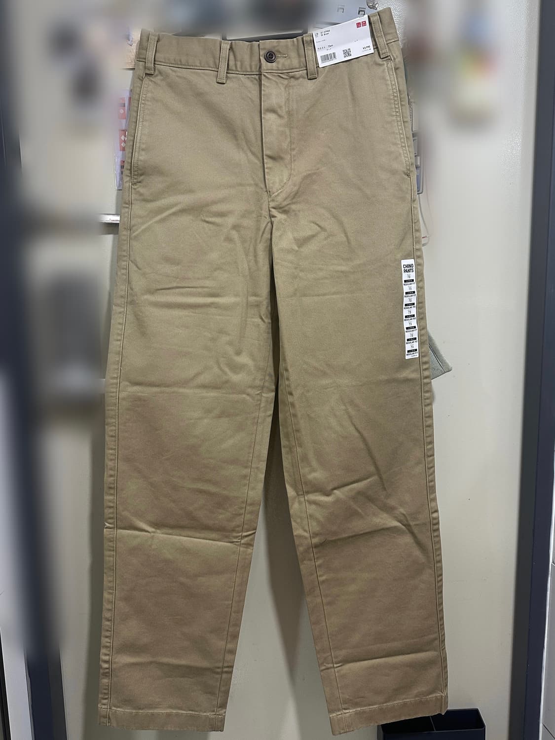 니클로 스트레이트 치노팬츠 브라운 새상품 상품이미지2