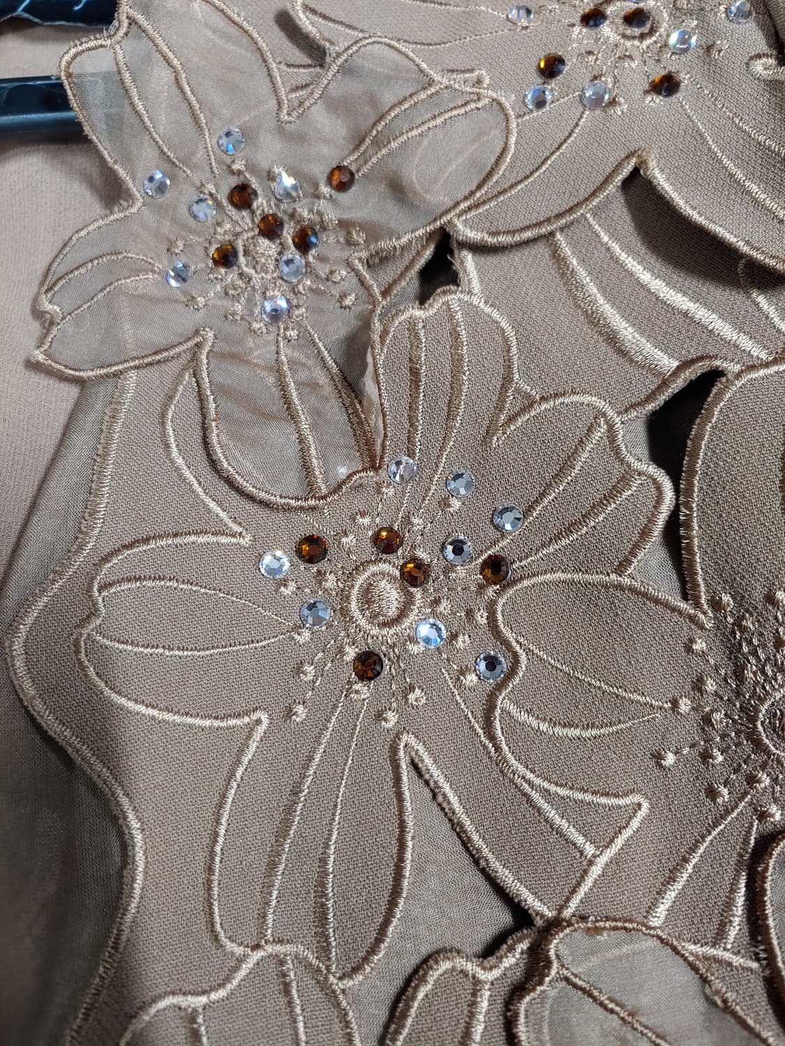 오브제 강진영  플라워 자수 자켓 브라운 66 상품이미지5