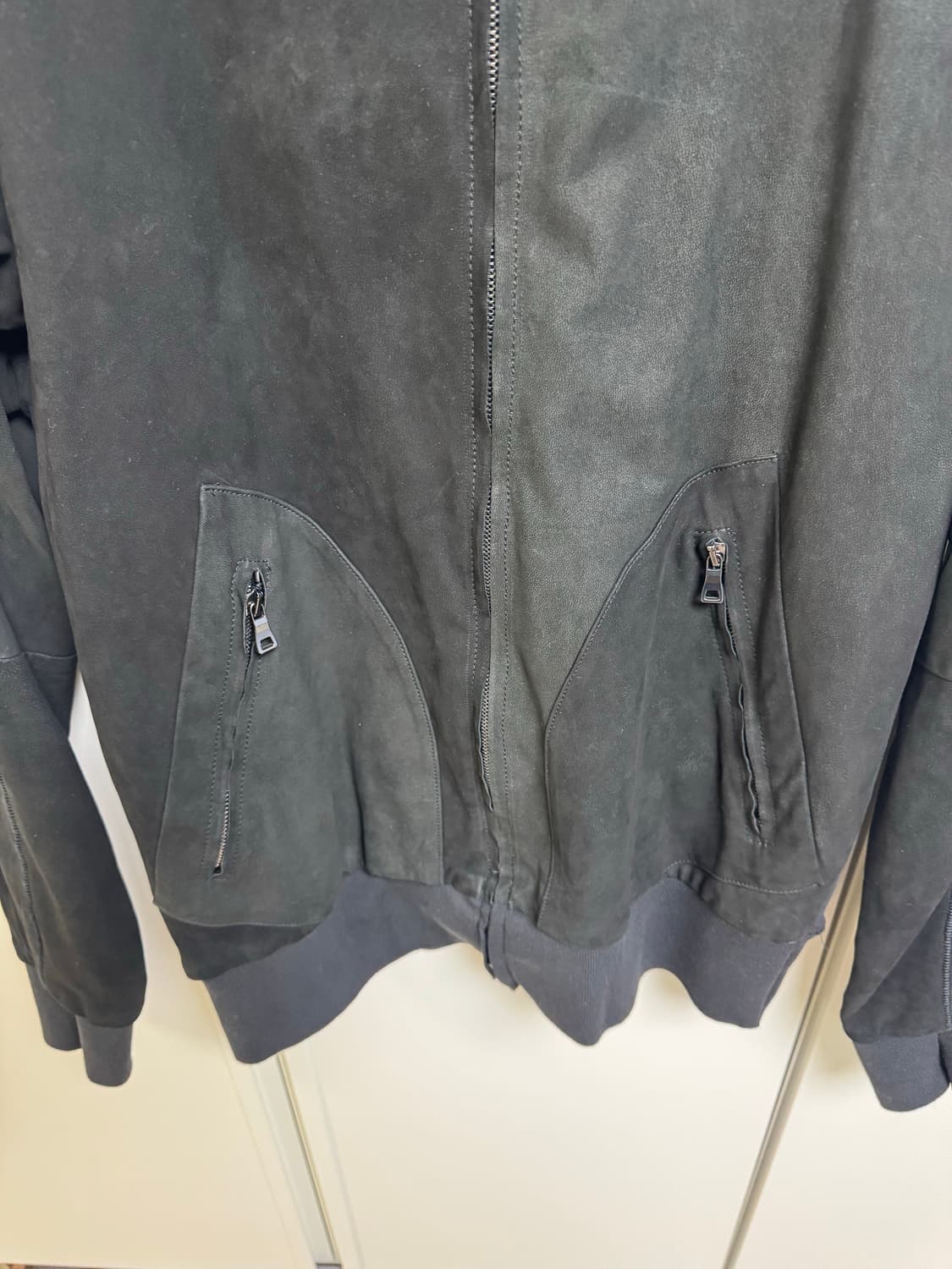 트랜짓/ 램스킨 블랙 봄버 자켓/95-100 상품이미지3