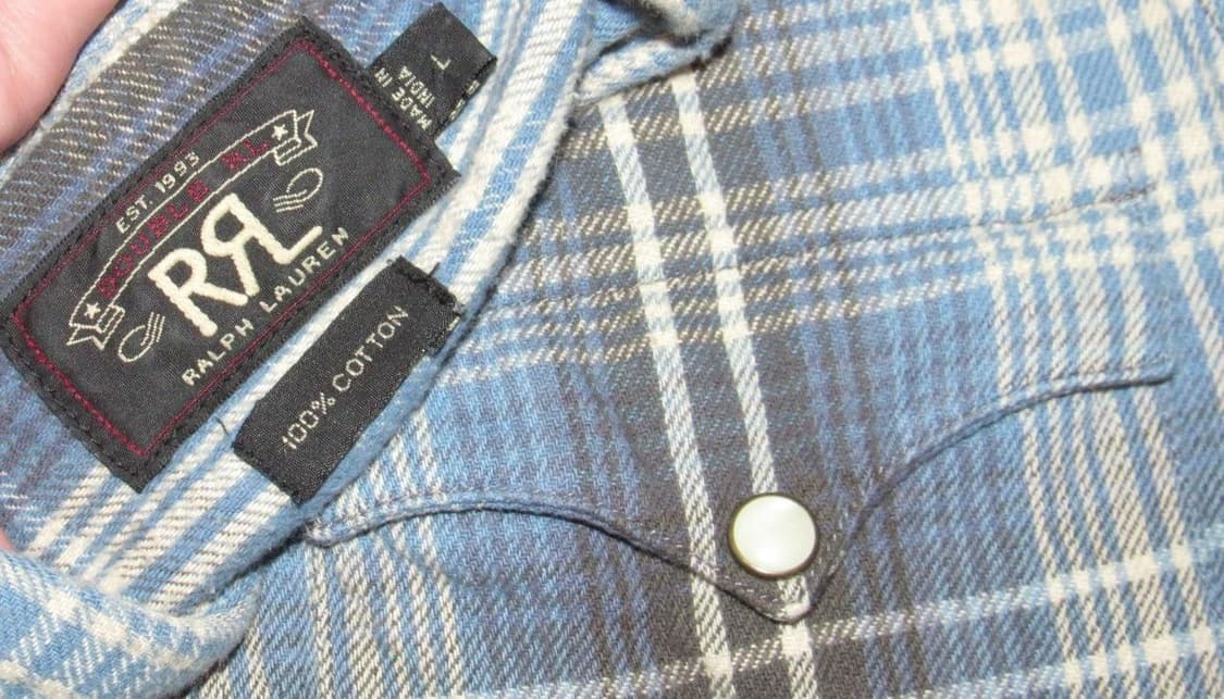 90s RRL 더블알엘 플란넬 체크 웨스턴 셔츠 상품이미지3