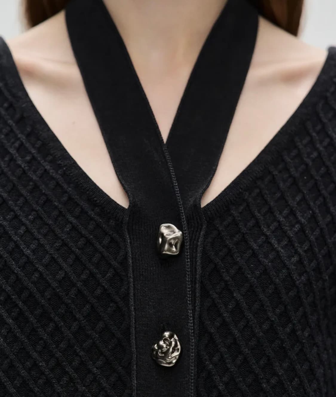 앤더슨벨 포 우먼 소냐 다잉 워시드 컷아웃 가디건 상품이미지4