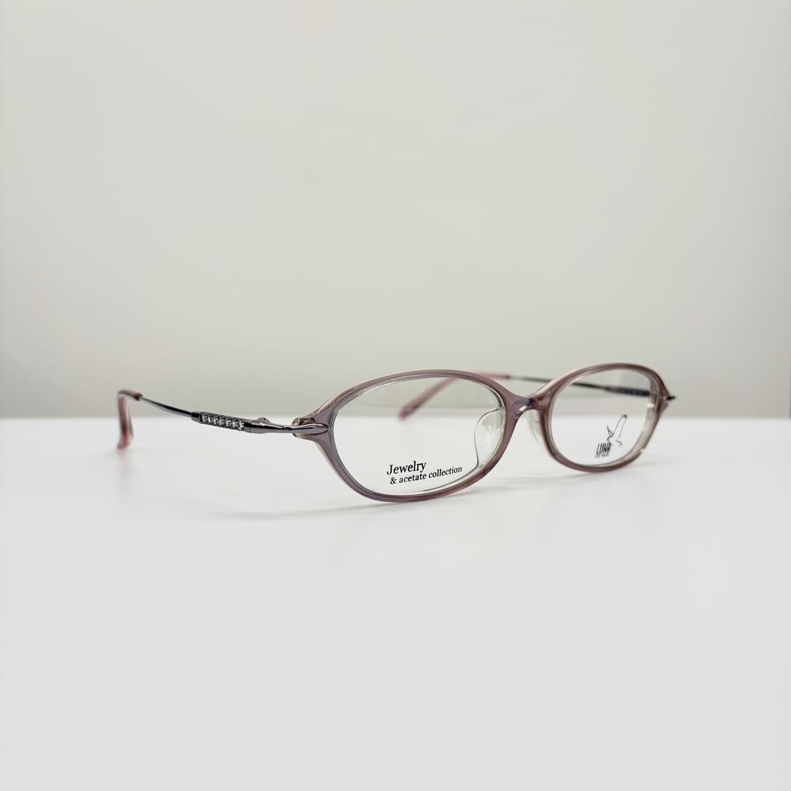 LUNA 핑크 큐빅 빈티지안경 상품이미지2