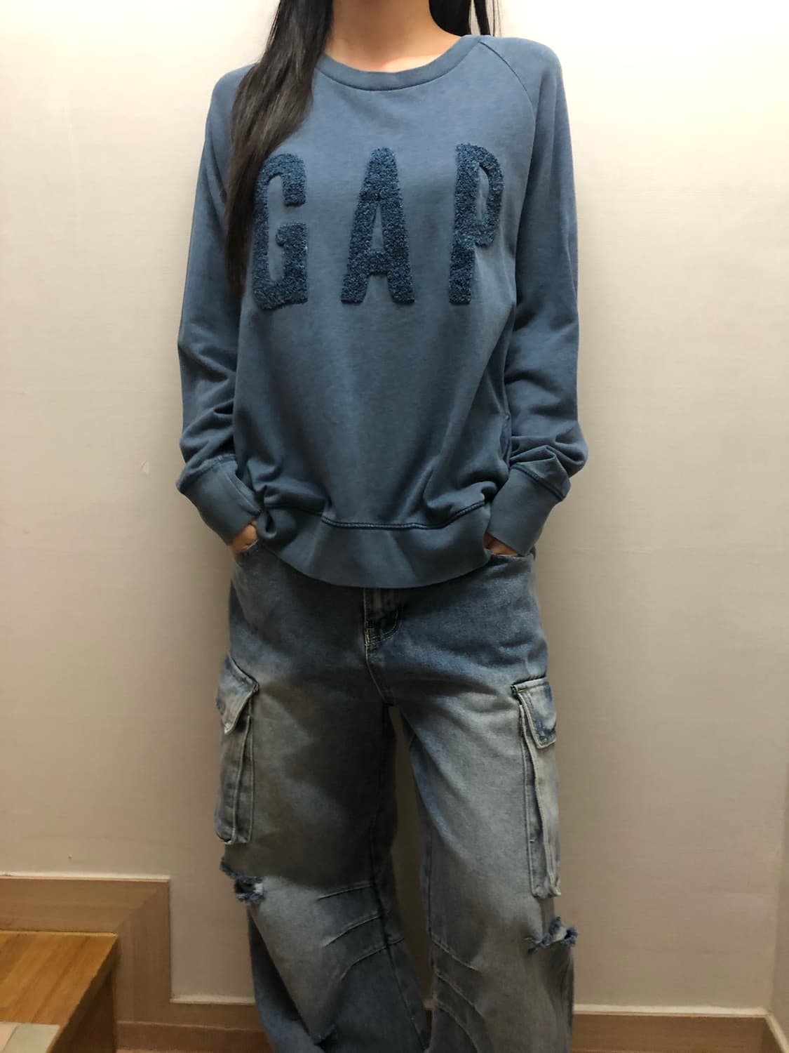 빈티지 갭 네이비 스웻셔츠 상품이미지2