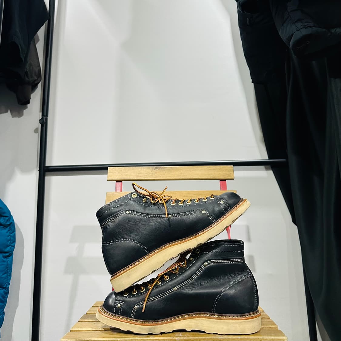 US8.5 265) 쏘로굿 워커 남성 남자 워커 몽키 블랙 레더 상품이미지7