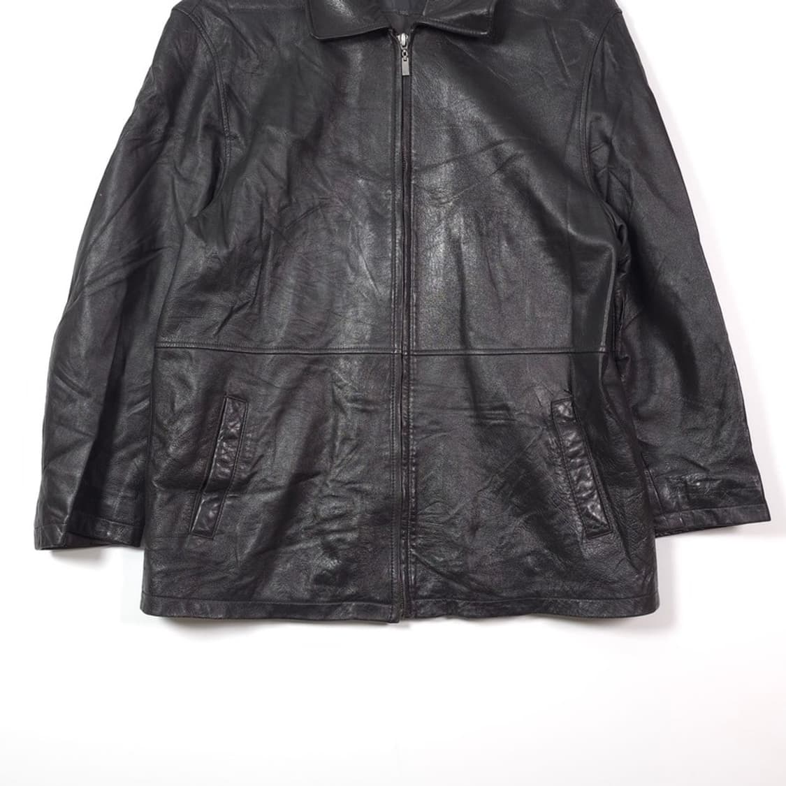 KHAKI 리얼 램스킨 양가죽 싱글 레더 자켓 XL 상품이미지4