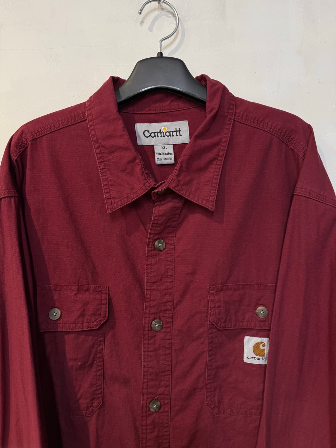 칼하트 딥레드 긴팔셔츠 상품이미지2