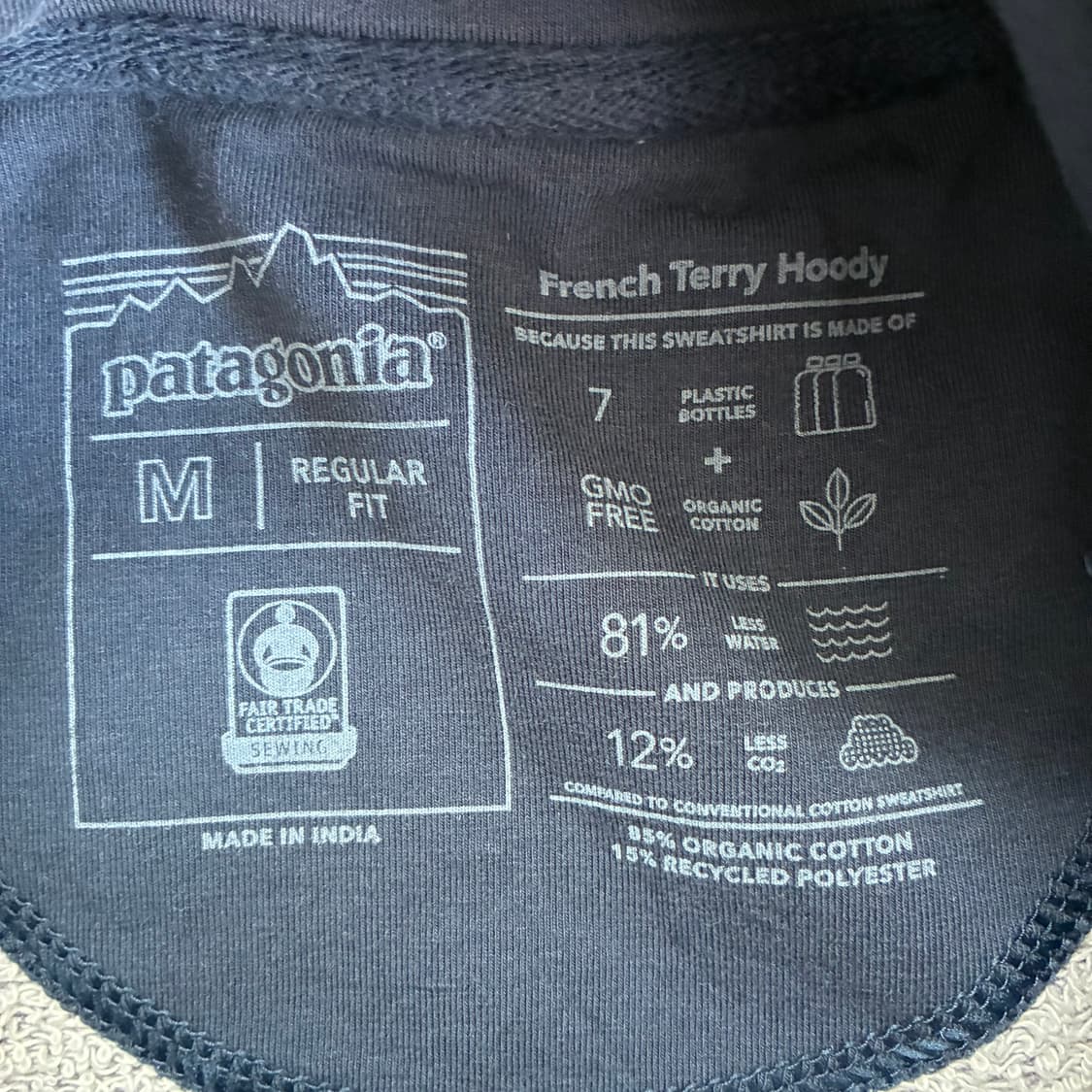 Patagonia  파타고니아 p-6 라벨 코튼 후드집업 상품이미지3