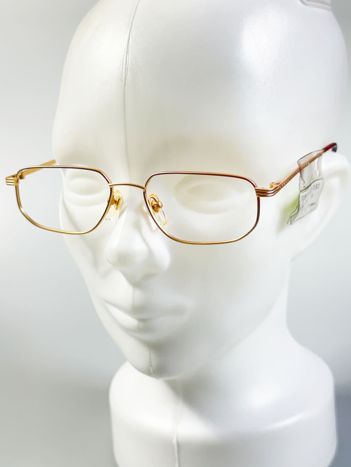 90s BARHOMAN 골드 슬림 스퀘어 메탈 빈티지 안경 상품이미지8