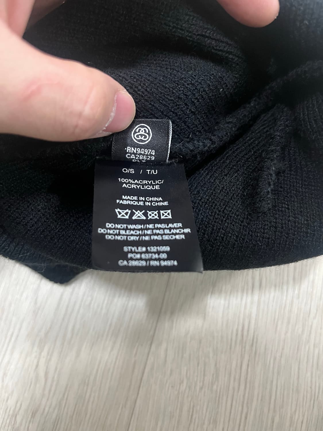 스투시 디자인 코퍼레이션 커프 비니 블랙 상품이미지4