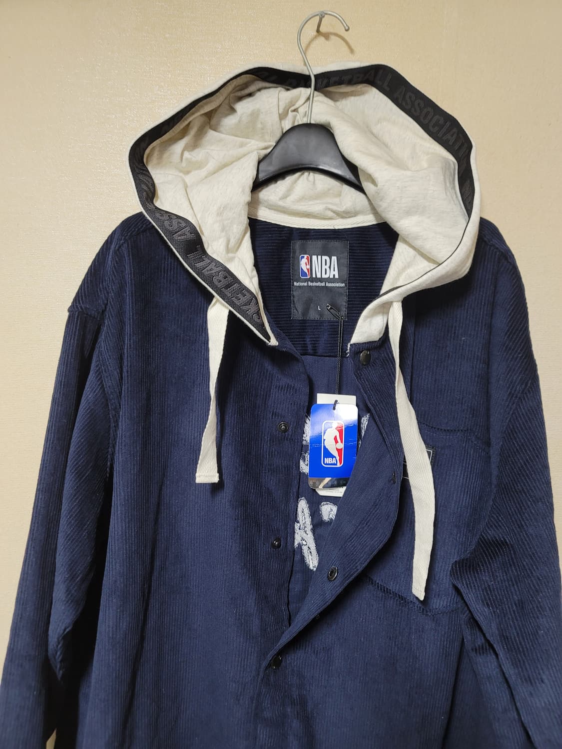 새옷 nba 오버핏 코듀로이 후드배색 자켓 상품이미지3