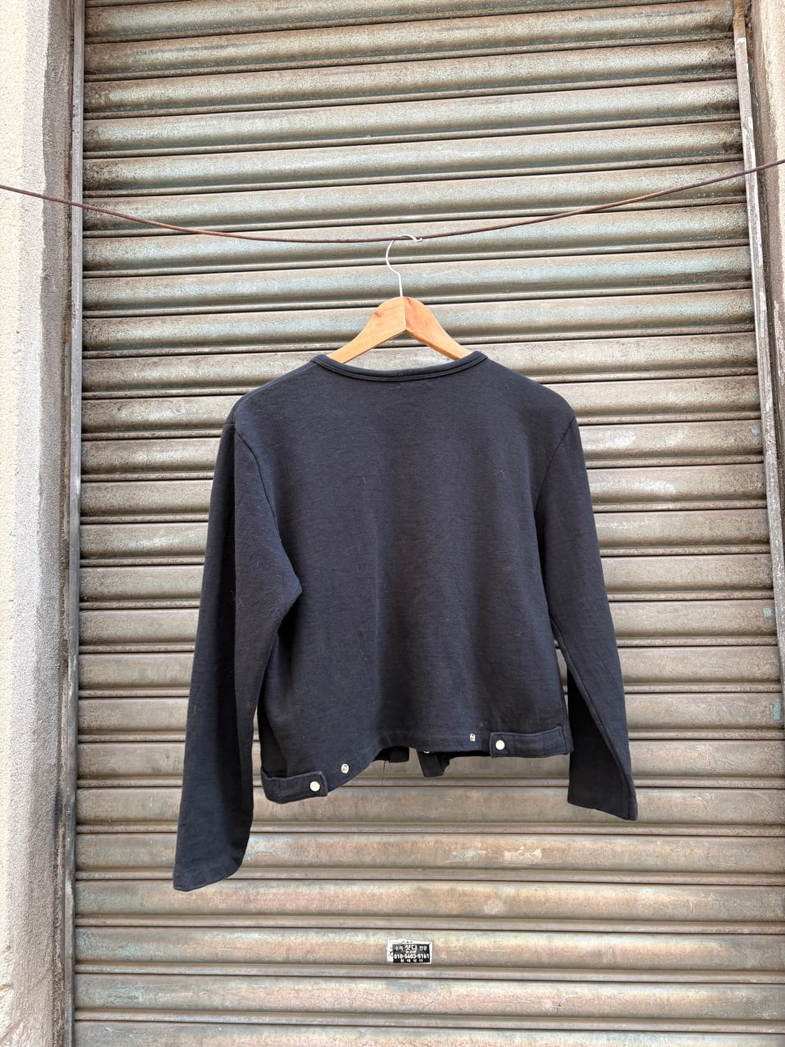 아네스베 스타일 버클 블랙 가디건 상품이미지2