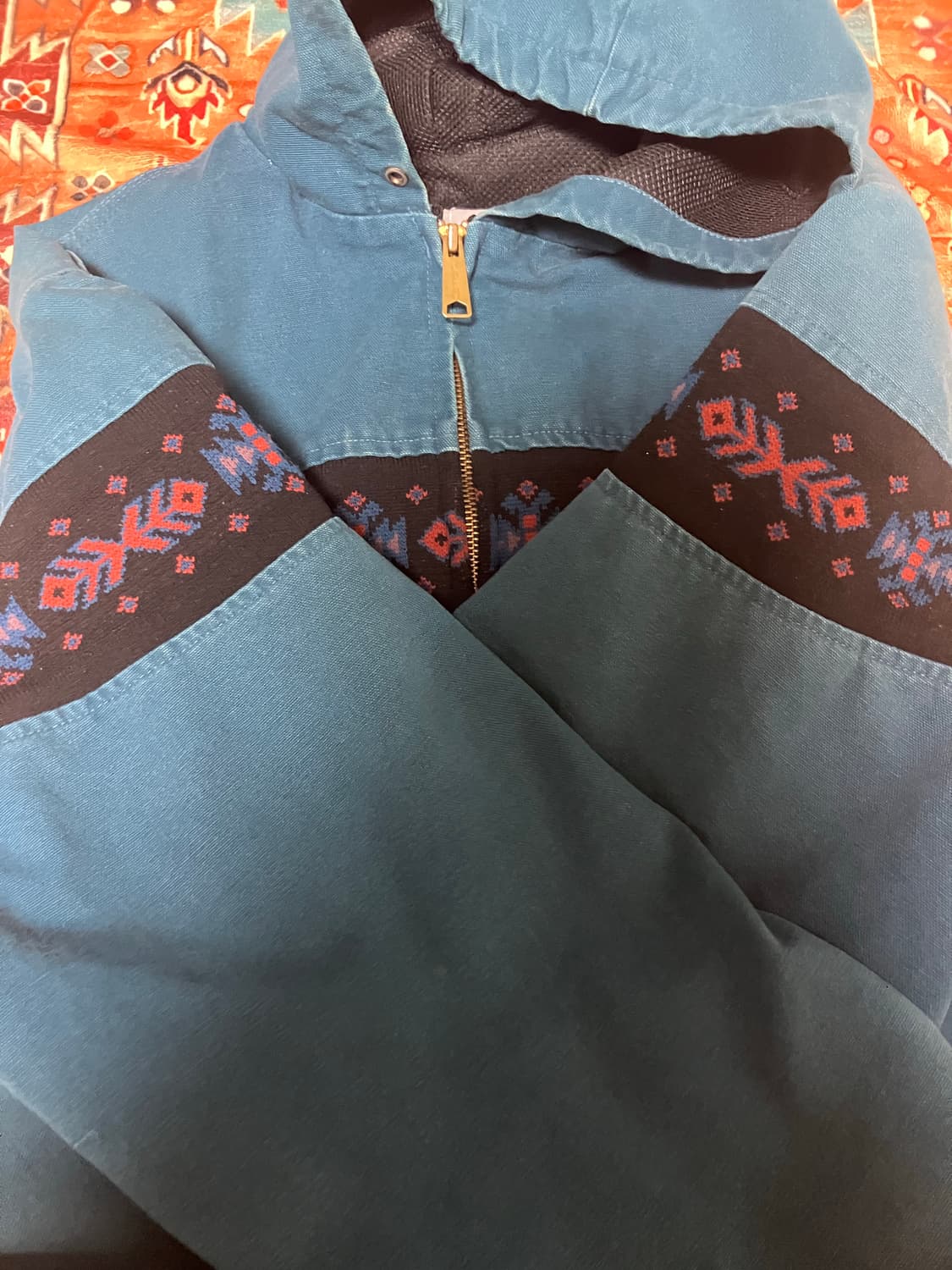 90s) 칼하트usa 액티브자켓 아쿠아 아즈텍자켓 xl 상품이미지2