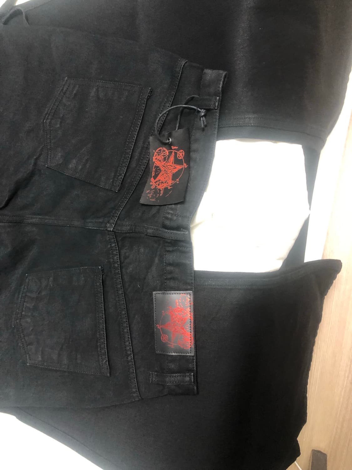 에모스탠스클럽 레더패치 플레어진 1size 상품이미지1