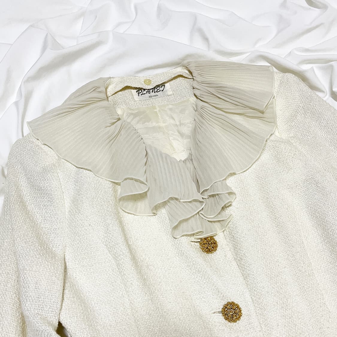 빈티지 ) 화이트 프릴 자켓 상품이미지1