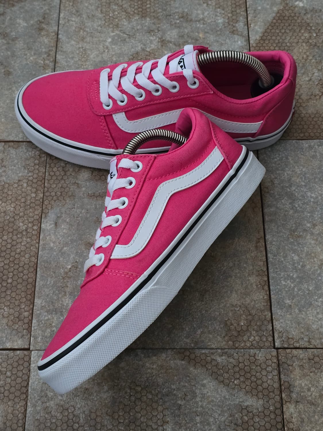 (240)반스 워드 캔버스 핑크  상품이미지5