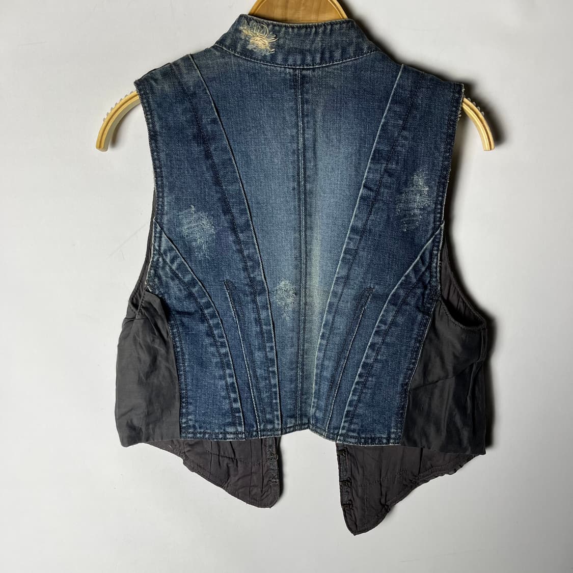 [JPN] 빈티지 오리엔탈 셔링 플리츠 데님베스트 상품이미지2