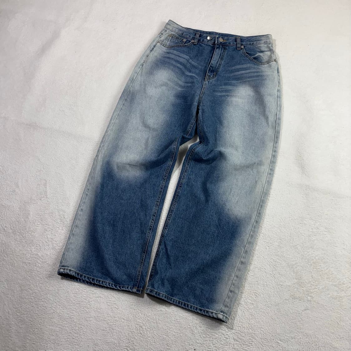 빈티지 워싱 와이드 데님 팬츠 상품이미지2