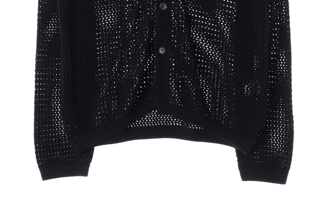 YEAh x aeae 리파인먼트 가먼트 네트 홀 메쉬 니트 가디건 S 상품이미지5