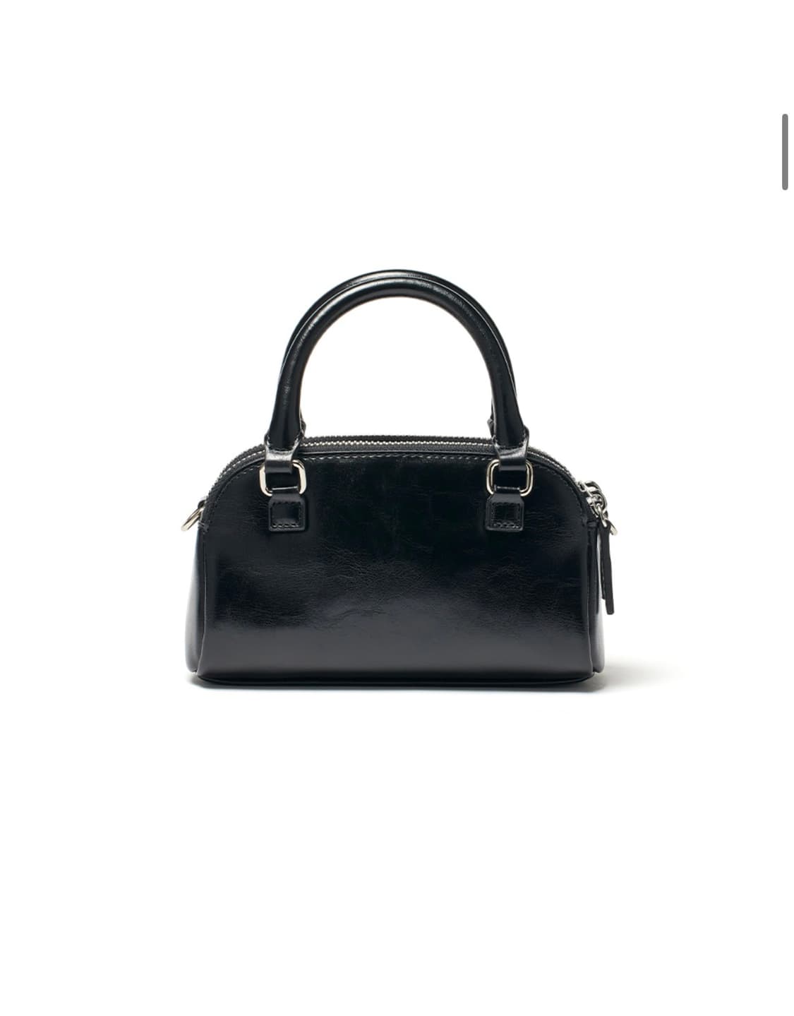 DOUBLE ZIPPER MINI CROSS BAG IN BLACK 상품이미지2
