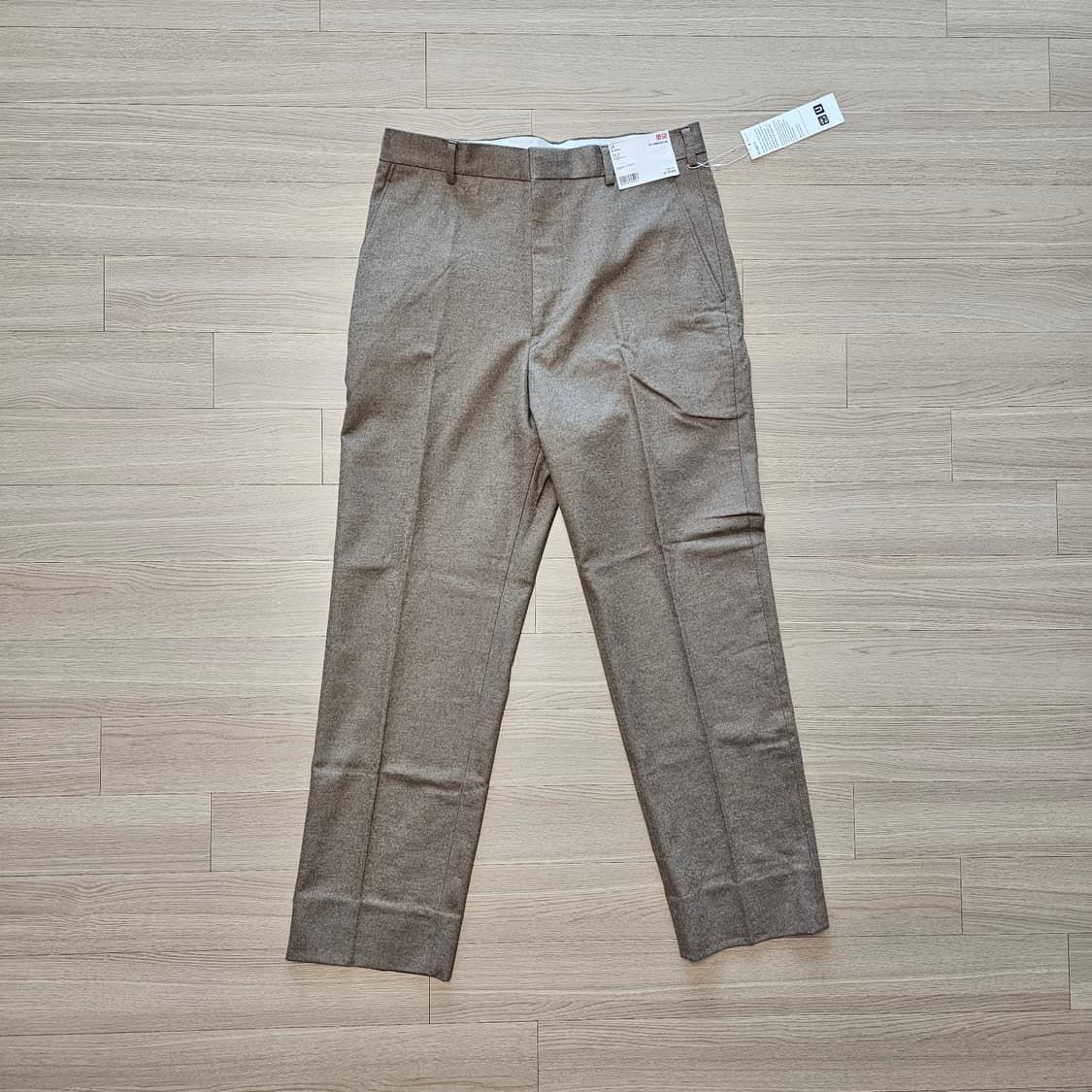 82 새제품 유니클로 U 르메르 울블렌드 저지팬츠 브라운 42 33 32 상품이미지1