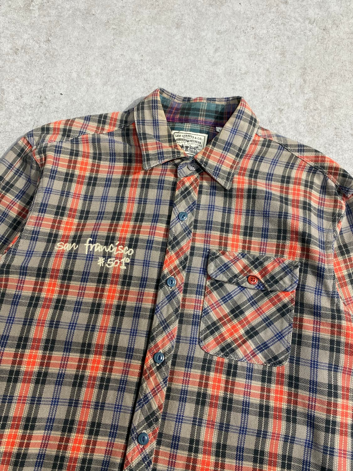 [L] Levi's 501 리바이스 웨스턴 체크셔츠 상품이미지2