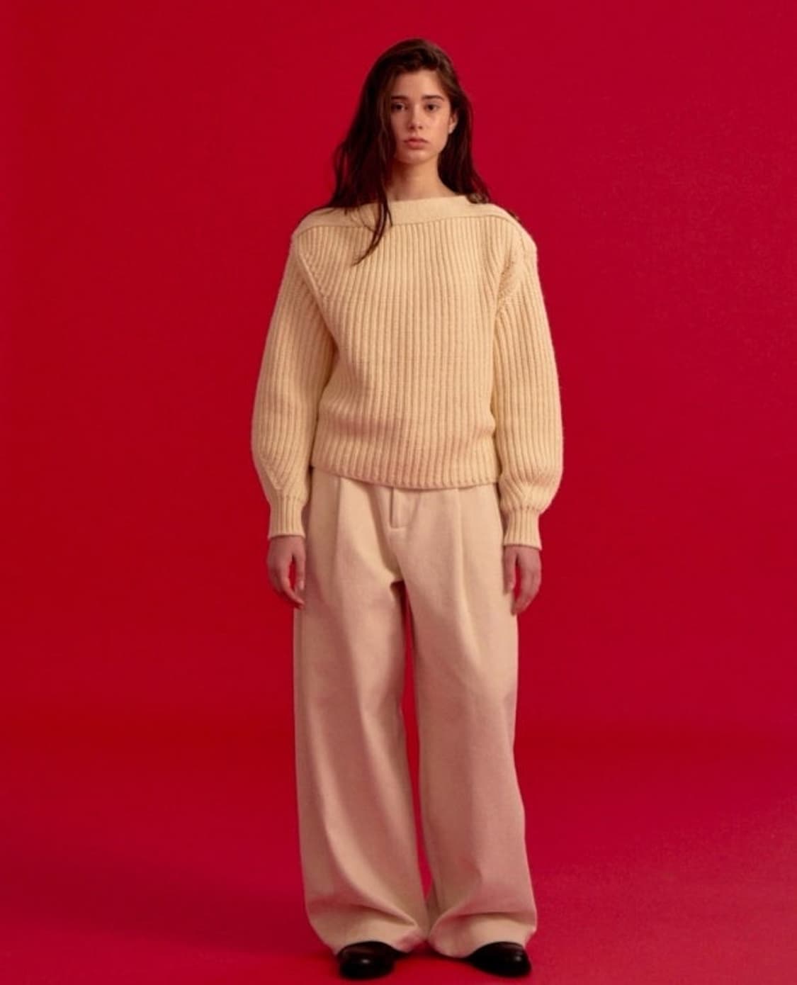 파르벵 버튼 오프숄더 니트 아이보리 판매해요 상품이미지2