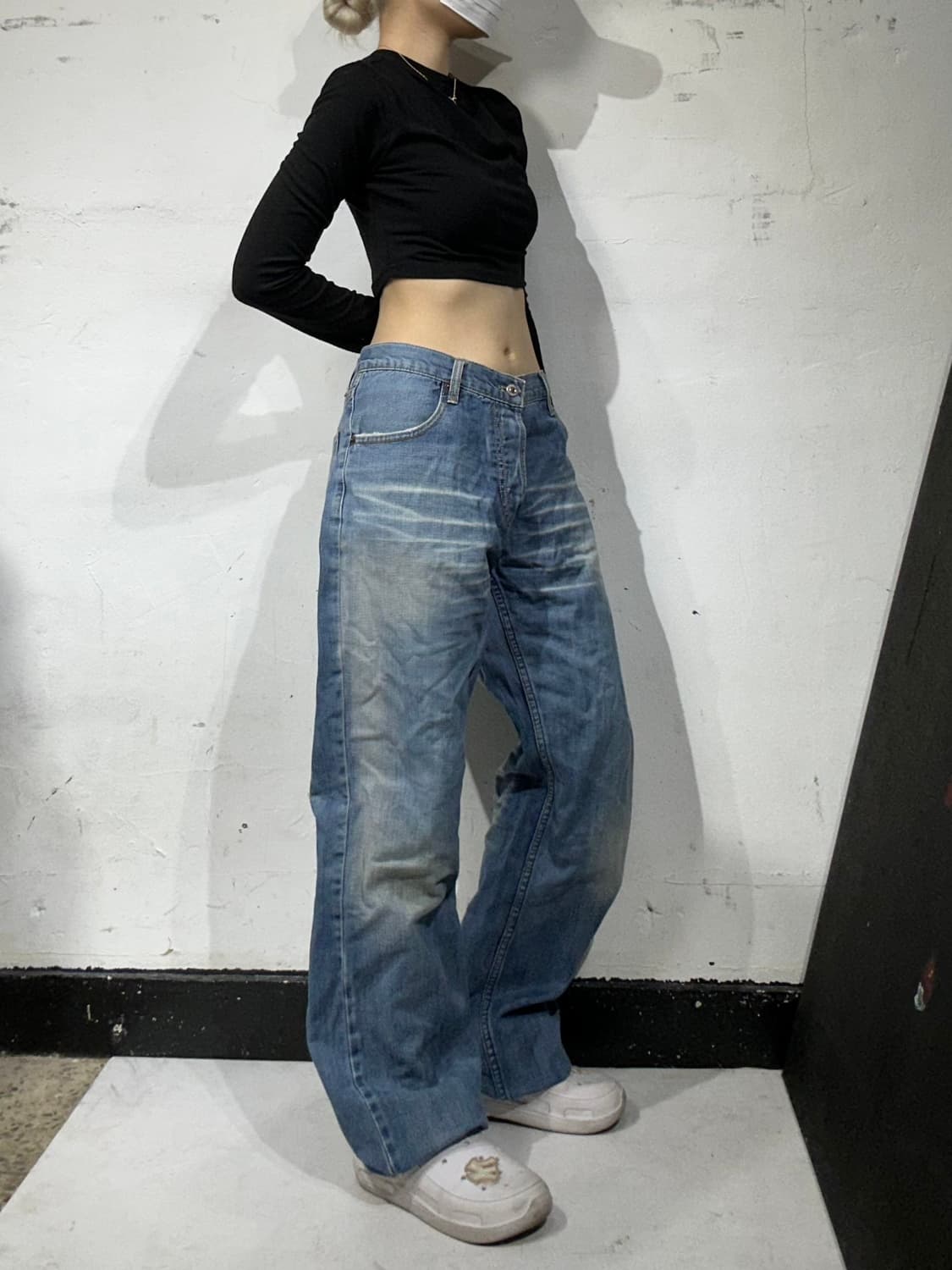 리바이스 501 연청 와이드 데님 팬츠  상품이미지1