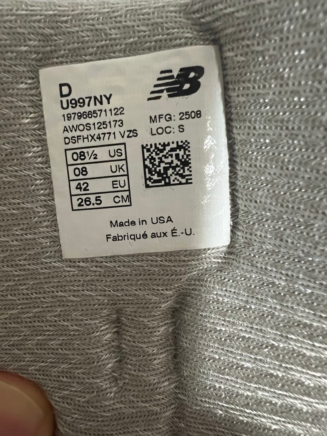 뉴발란스 997 네이비 265 팝니다 상품이미지7