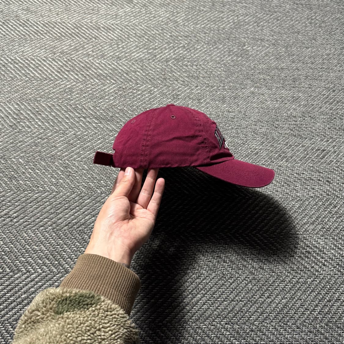 ML CAPS 하버드 대학 자수 버건디 빈티지 볼캡 상품이미지3