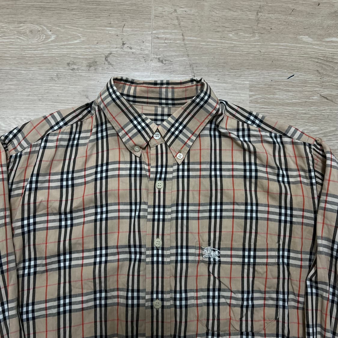 버버리 런던 기마로고 클래식 노바체크 셔츠 [라이트 브라운] L/100 상품이미지2