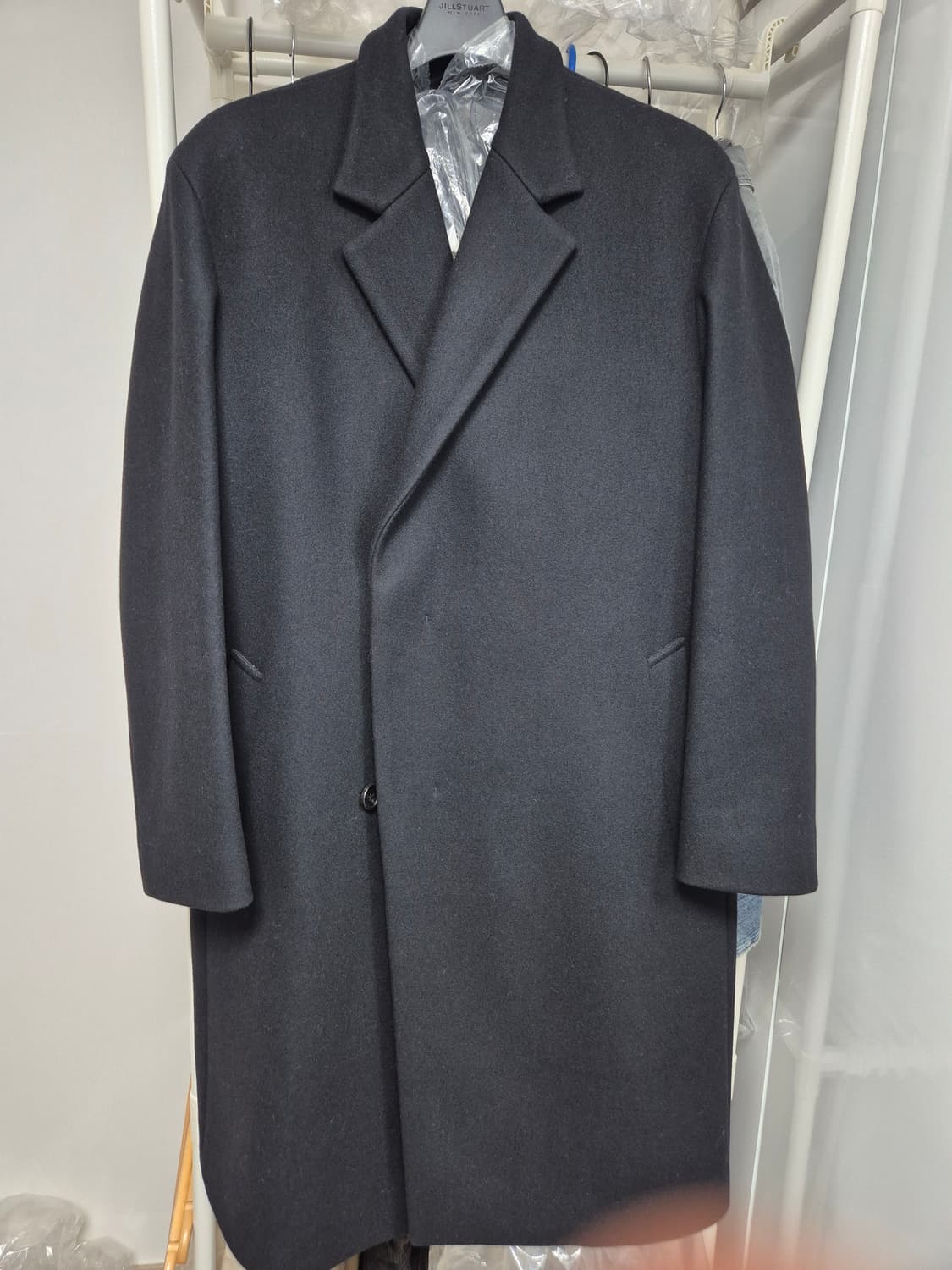 질스튜어트 뉴욕 울캐시미어 히든더블 펠트코트 블랙 S 사이즈 상품이미지1