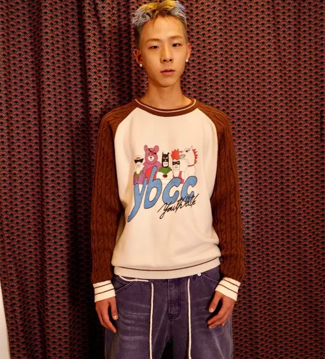 유쓰배쓰VILLAIN HERO RAGLAN KNIT (M사이즈) 상품이미지1