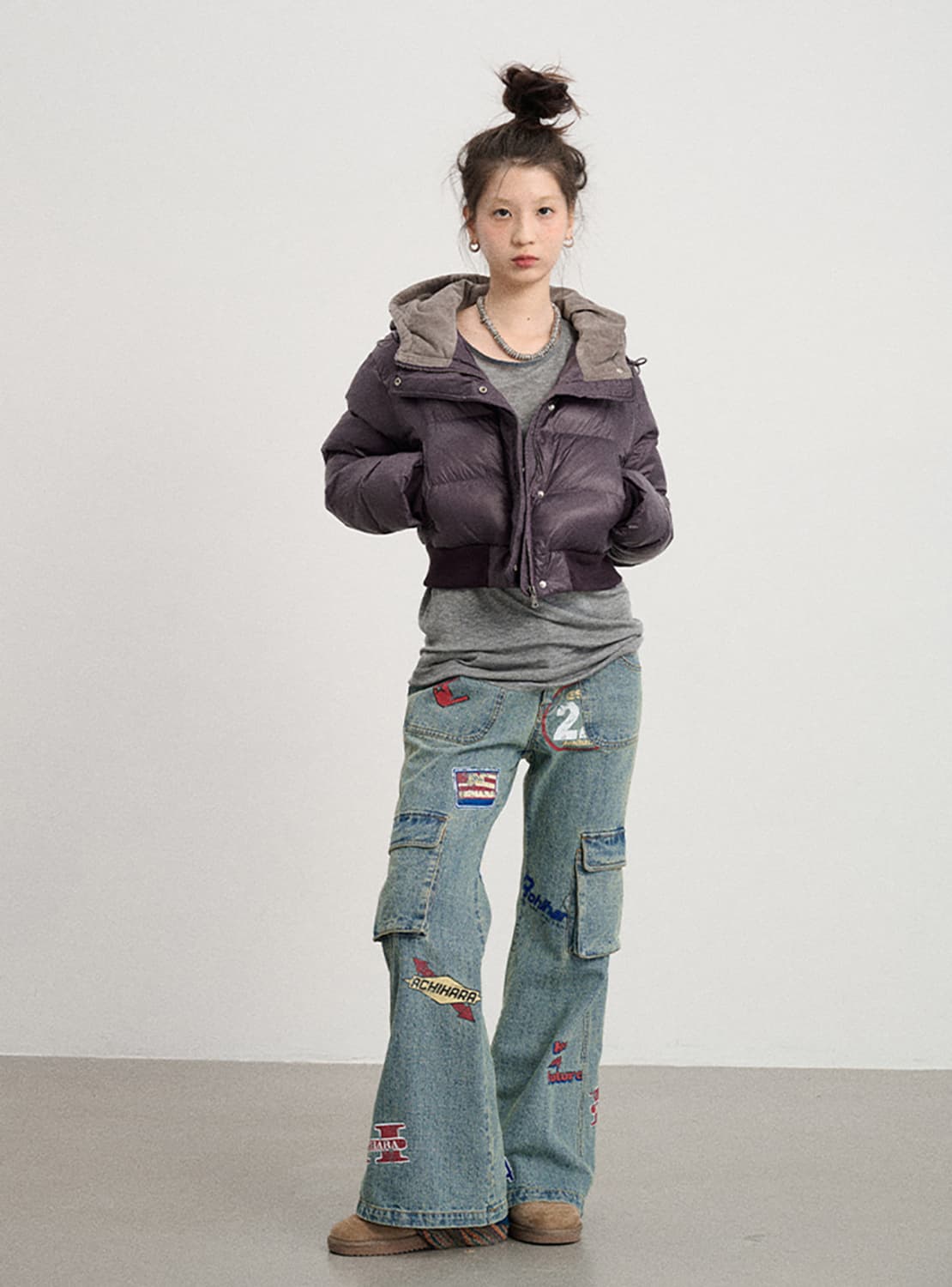 Achihara OM short cotton padded jacket 상품이미지3