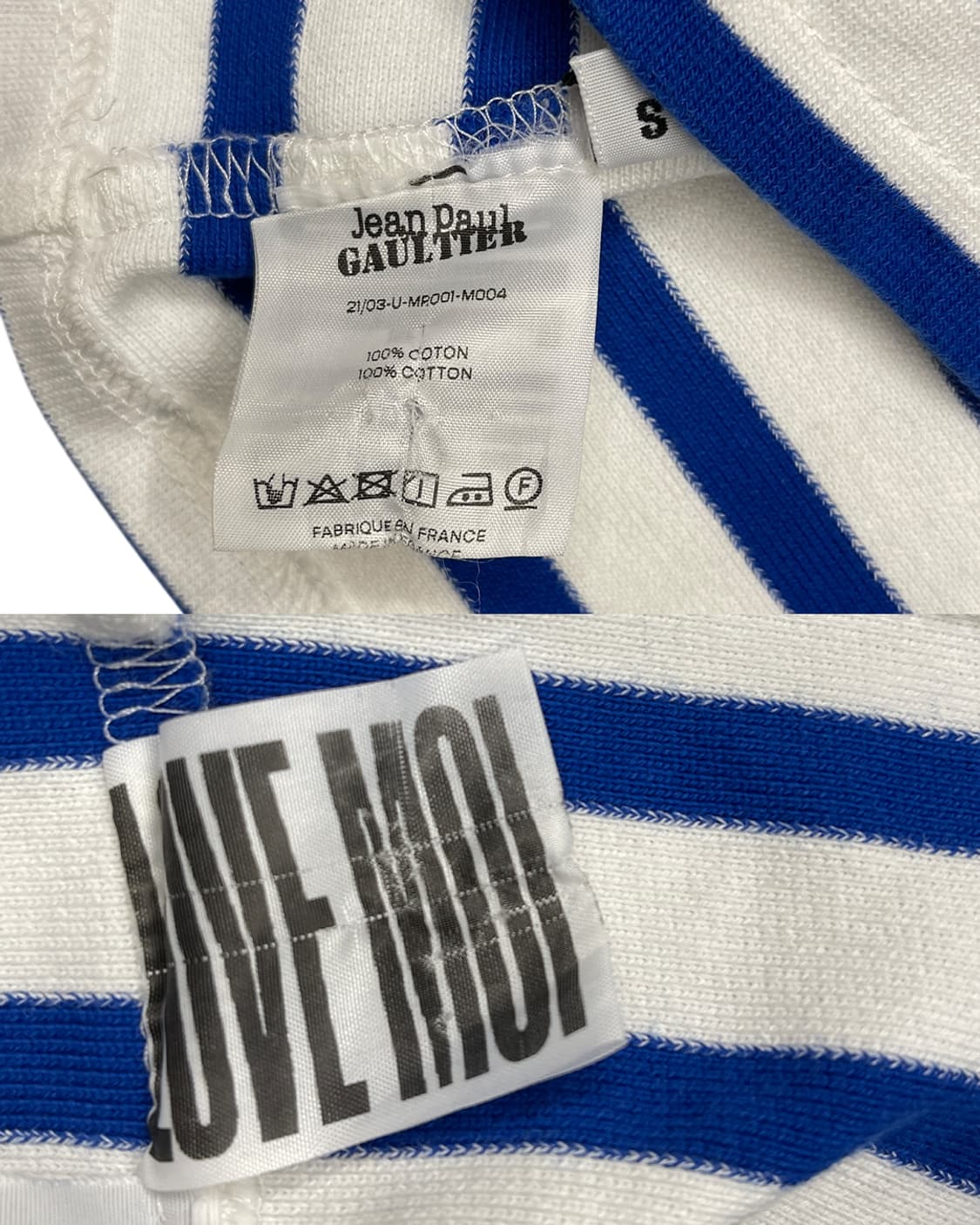 장 폴 고티에 크롭 스트라이프 티셔츠 상품이미지9